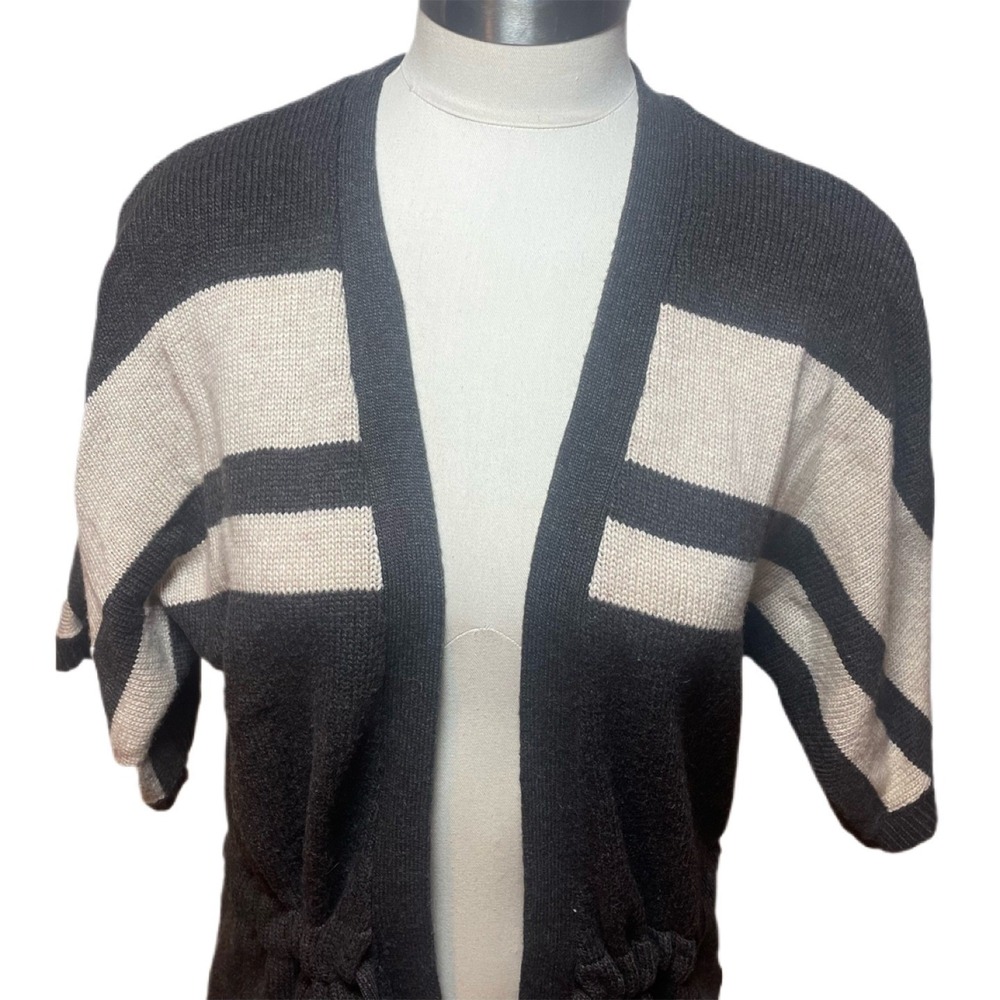 Knot Sisters Tie Waist Cardigan Coastal Grandmother Quiet Luxury Resort Size M - Picture 4 of 7